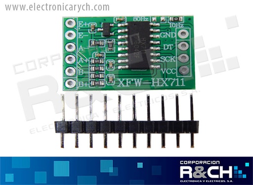 [MD-HX711] MD-HX711 modulo conversor Analógico/Digital de 24 bit, para balanza electronica