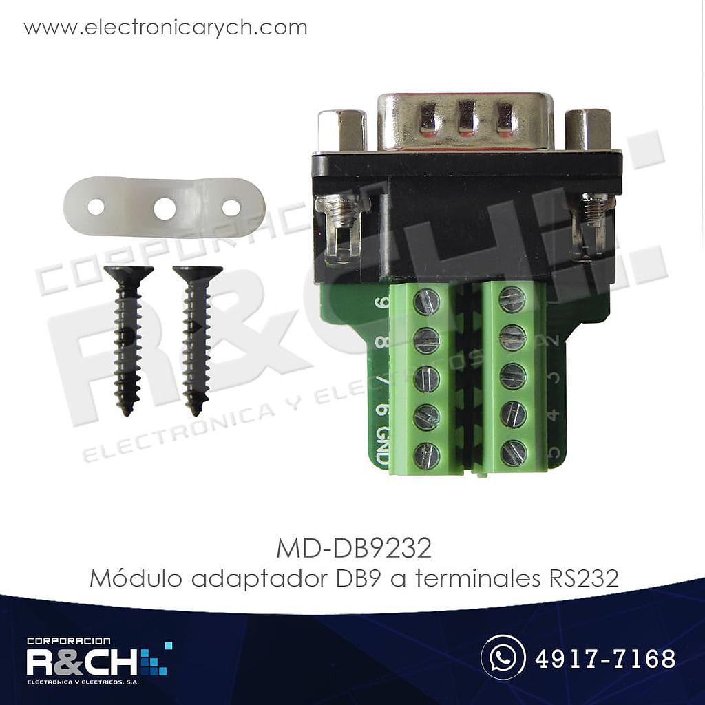 MD-DB9232 Módulo adaptador DB9 macho a terminales RS232