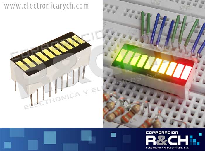 LD-KYXRGB LED bargraph 10 segmentos RGB