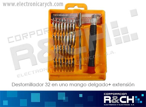 [HM-M395] HM-M395 destornillador 32 en uno mango delgado+extension