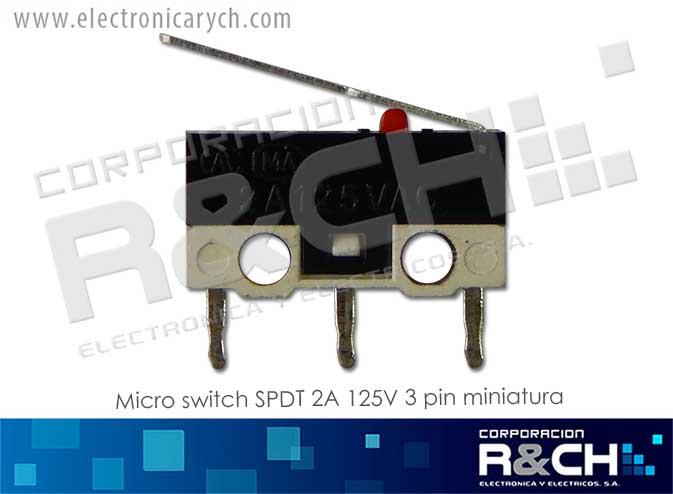 SW-512M micro switch SPDT  2A 125V 3 pin miniatura