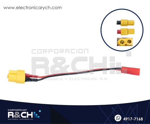 [CN-JSXT60M] CN-JSXT60F Conector Hembra XT60-JST Para Alimentacion Baterias