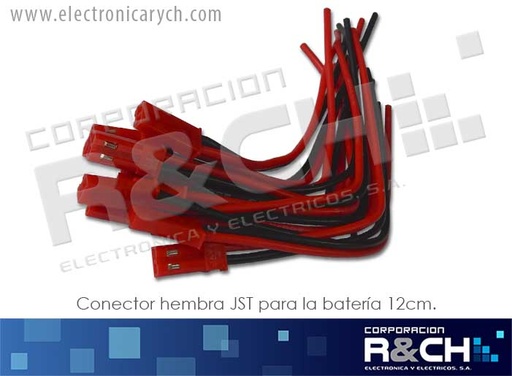 [CN-JSTF] CN-JSTF conector hembra JST para bateria 12cm