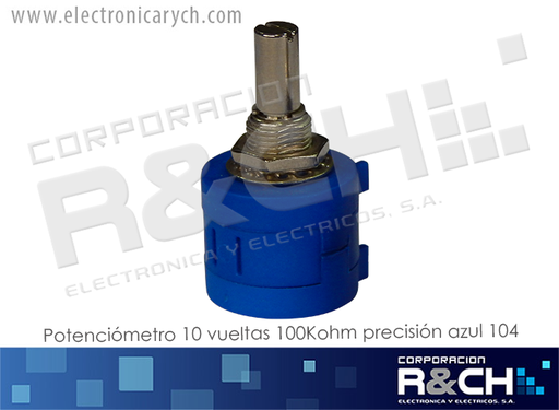 [3590S-100K] 3590S-100K potenciometro 10 vueltas 100Kohm precision azul 104