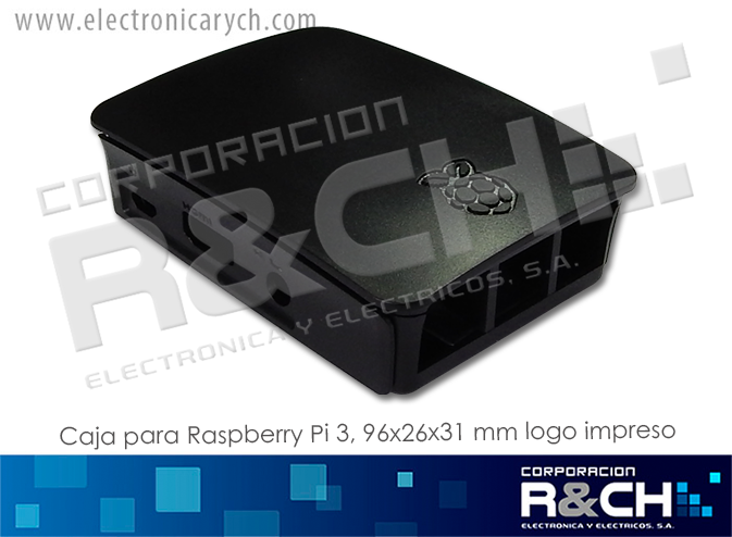 BCMPI3 caja para Raspberry pi 3, 96x26x31mm con logo impreso