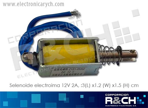 [MD-65306] MD-65306 solenoide electroima 12V 2A, : 3 (L) x1.2 (W) x1.5 (H) cm