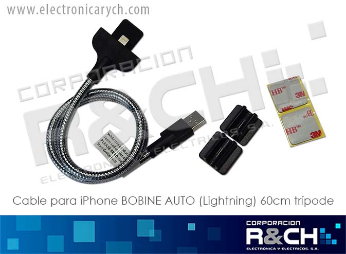 CB-UL24 cable para iphone BOBINE (Lightning) 60cm tripode