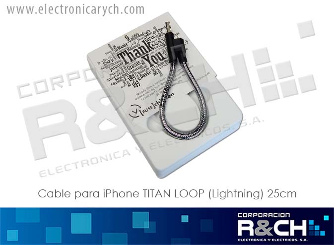 CB-TLP cable para iphone TITAN LOOP (Lightning) 25cm