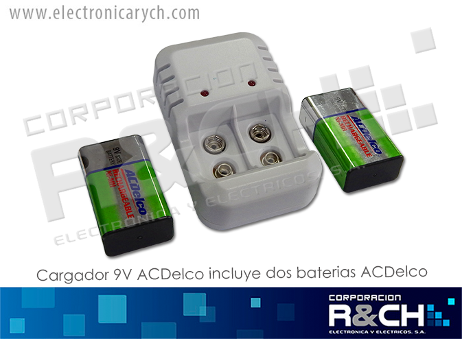 BT-AC755 cargador 9V ACDelco incluye dos baterias ACDelco
