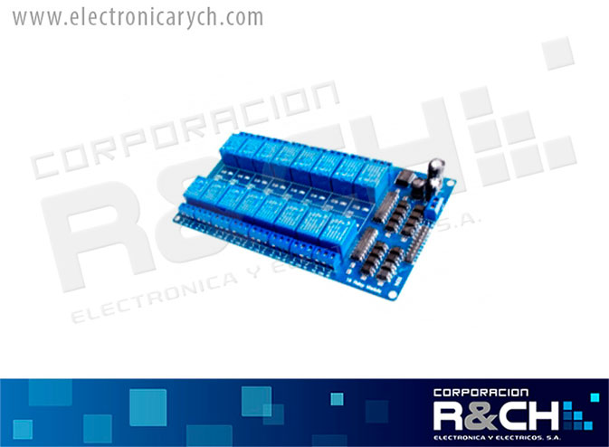 RL-16C-5/10 relay modulo 16 chanel 5V 1 polo 2 tiros 10A for arduino ...