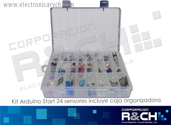 SX-1025 kit arduino start 24 sensores incluye caja organizadora