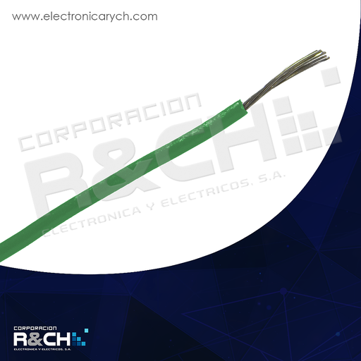 [CB-22V] CB-22V cable 1 mt calibre  22 verde estañado