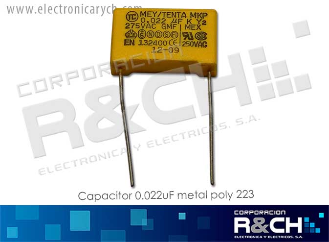 CC-0.022U/275 capacitor 0.022uF metal poly 223