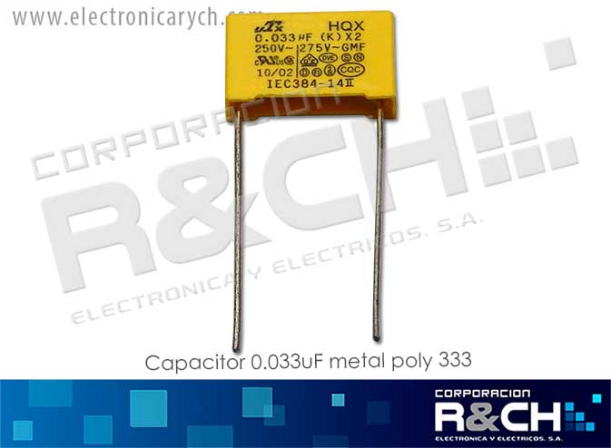 CC-0.033U/275 capacitor 0.033uF metal poly 333