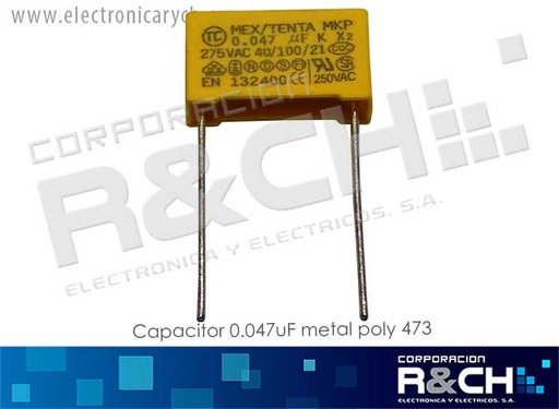 [CC-0.047U/275] CC-0.047U/275 capacitor 0.047uF metal poly 473