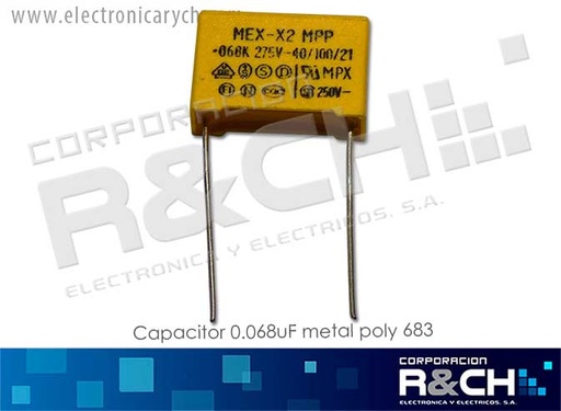 [CC-0.068U/275] CC-0.068U/275 capacitor 0.0685uF metal poly  683
