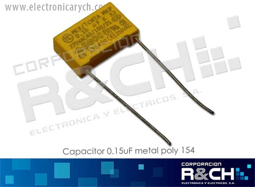 [CC-0.15U/275] CC-0.15U/275 capacitor 0.15uF metal poly 154