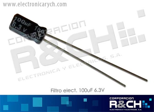 [FE-100U/6.3] FE-100U/6.3 Filtro Electrolitico 100uF 6.3V