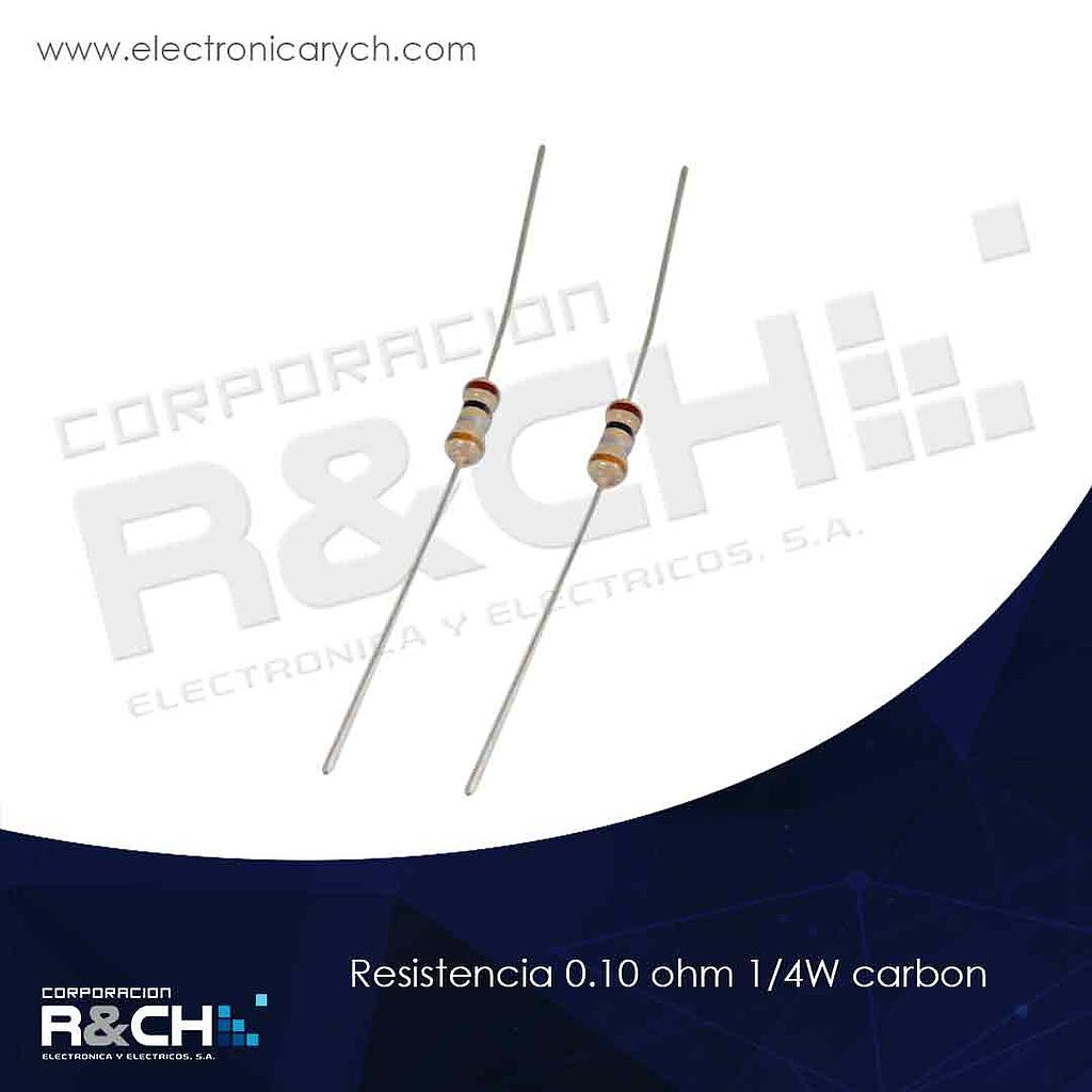RX-0.1/14 resistencia 0.10 ohm 1/4W carbon