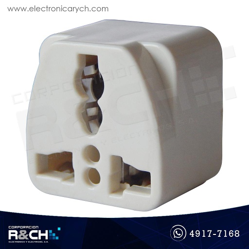 [AD-U111] AD-U111 Adaptador Americano Europeo 3 pines 10A-250V beige