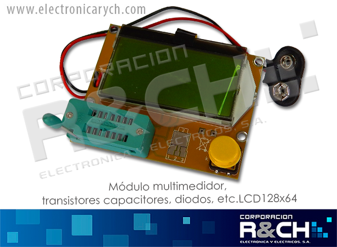 MD-LCRT4 modulo multimedidor, transistores capacitores, diodos, etc.LCD128x64