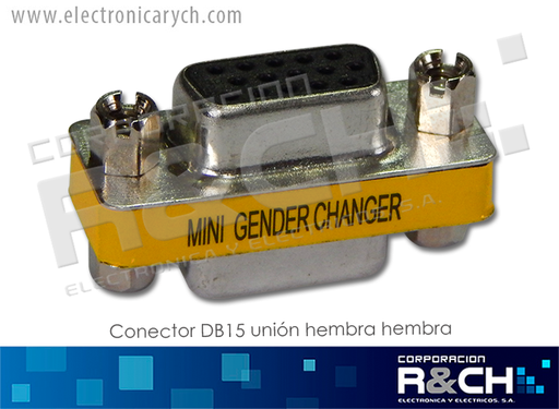 [CN-DB15FF] CN-DB15FF Conector DB15 Union Hembra Hembra