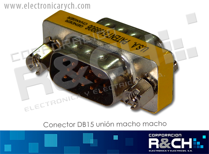 CN-DB15MM conector DB15 union macho macho