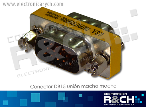 [CN-DB15MM] CN-DB15MM conector DB15 union macho macho