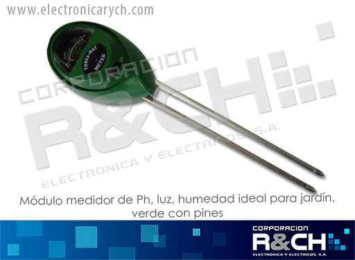 [MD-68A] MD-68A modulo medidor de PH, luz, humedad ideal para jardin, verde con pines