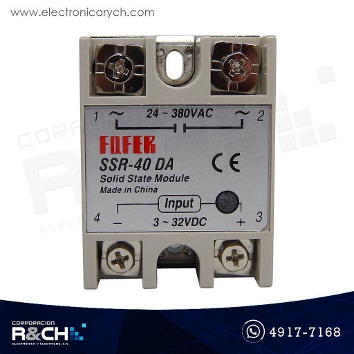 [RL-SSR40DA] RL-SSR40DA Relay de Estado Sólido 40A 3-32VDC 24-380VAC