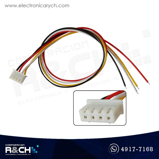 [CN-XH4F] CN-XH4F Conector con cable XH 2.54mm 4 pin hembra 30cm