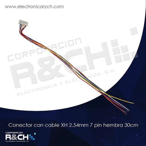 [CN-XH7F] CN-XH7F conector con cable XH 2.54mm 7 pin hembra 30cm