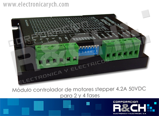 [MD-M542] MD-M542 modulo controlador de motores stepper 4.2A 50VDC para 2 y 4 fases