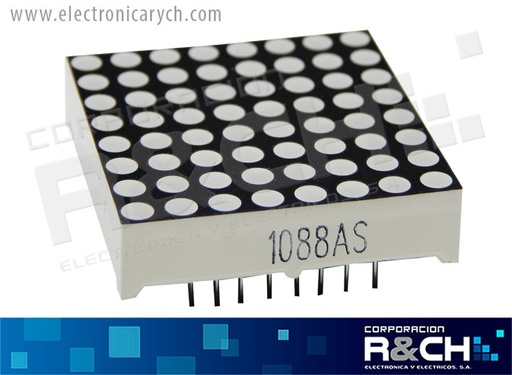 [DP-M3288] DP-M3288 display matriz de LEDs 30x30cm 8x8 rojo  anodo y catodo