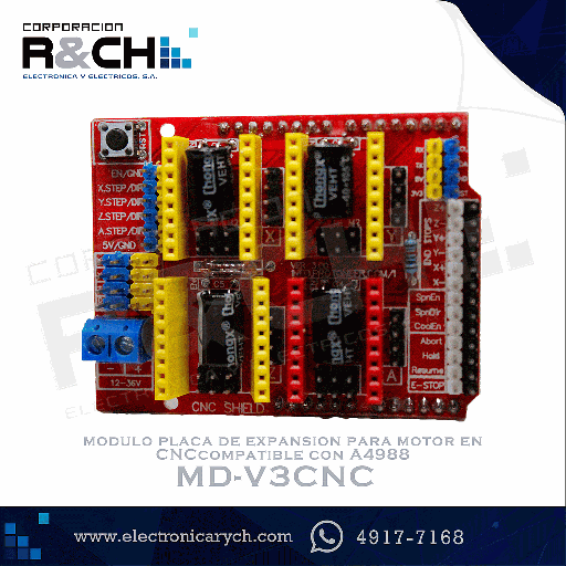[MD-V3CNC] MD-V3CNC modulo placa de expansion para motor en CNCcompatible con A4988