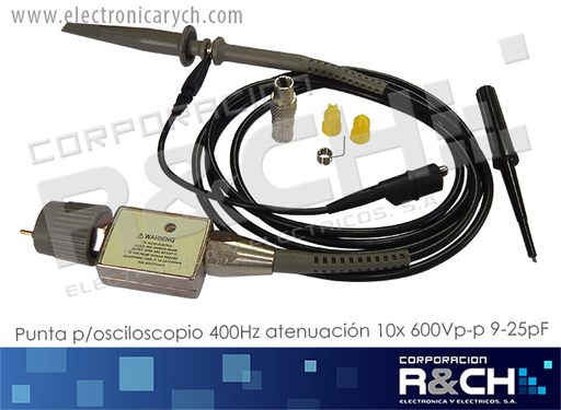 [PU-6400] PU-6400 punta p/osciloscopio 400Hz atenuacion 10x  600Vp-p 9-25pF