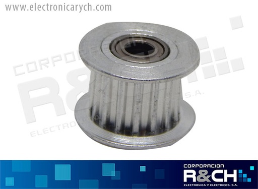 [PL-712D] PL-712D Polea GT2 dentada 16d diametro ext=12mm diametro int=3mm espacio banda 6mm