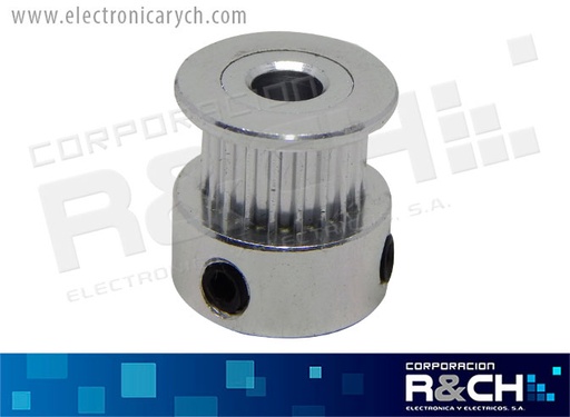 [PL-709DA] PL-709DA Polea GT2 dentada 16d diametro ext=14mm diametro int=5mm banda 6mm