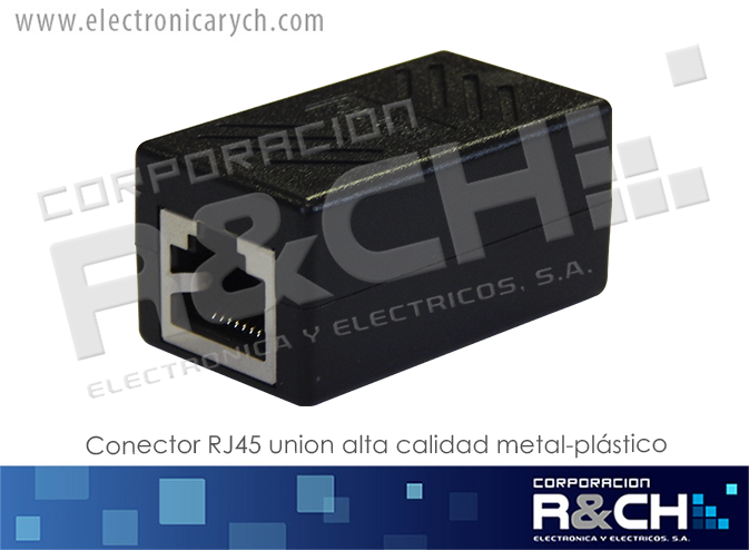 UN-RJ45H conector RJ45 union alta calidad metal-plastico | Electronica R&CH