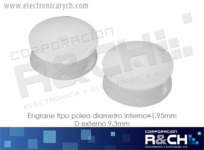 EG-932A engrane tipo polea diametro interno=1.95mm Dextrno 9.3mm