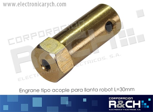 [EG-30M] EG-30M engrane tipo acople para llanta robot L=17mm di=3mm