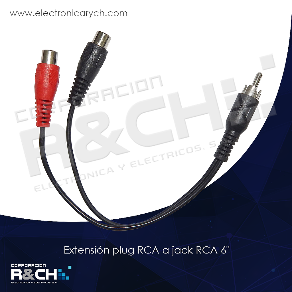 EX-M-219 extension plug RCA a 2 jack RCA 6&quot;