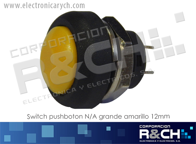 SW-736Y switch pushboton N/A grande amarillo 12mm