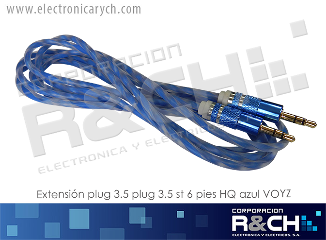 EX-306BL extension plug 3.5 plug 3.5 st 6 pies HQ azul VOYZ