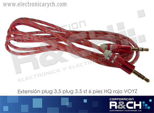 [EX.306RD] EX-306RD extension plug 3.5 plug 3.5 st 6 pies HQ rojo VOYZ