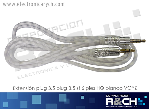 [EX.306WH] EX-306WH extension plug 3.5 plug 3.5 st 6 pies HQ blanco VOYZ