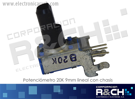 [RV09-20K] RV09-20K potenciometro 20K 9mm lineal con chasis