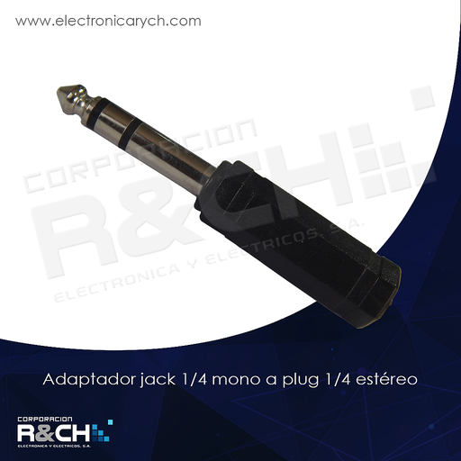 [AD-2119] AD-2119 adaptador jack 1/4 mono a plug 1/4 estéreo