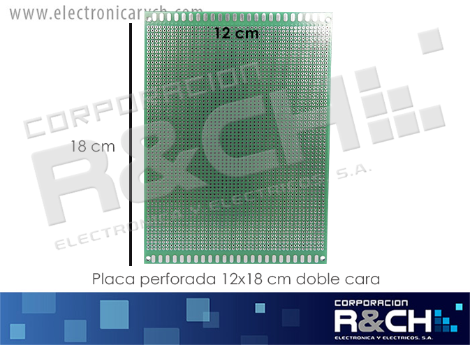 PC-0376 placa perforada 12x18 cm doble cara