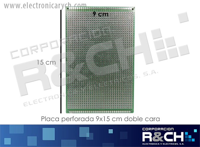 PC-0375 placa perforada 9x15 cm doble cara